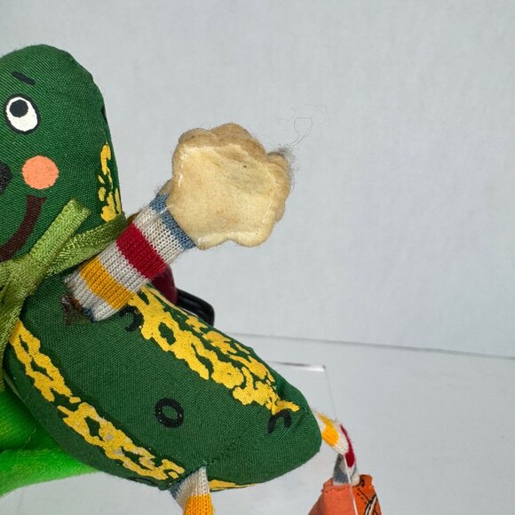 Vintage 1982 Super Pickle Plush by AmToy Stuffed Toy SP Cape Striped Socks & Sho - Picture 3 of 7